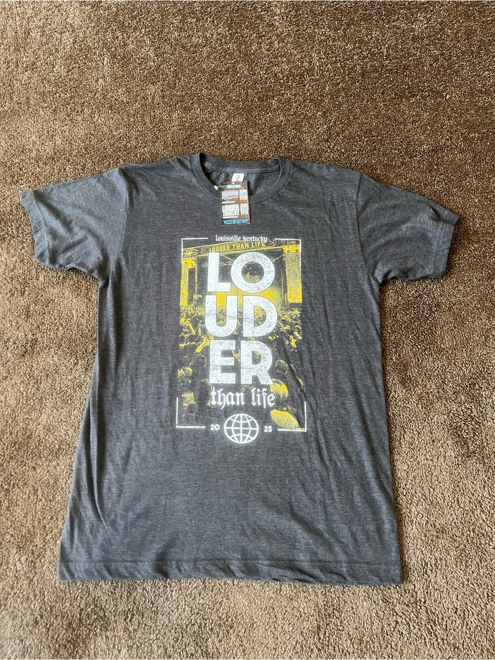 Louder Than Life 2025 Graphic Tee Gray Medium